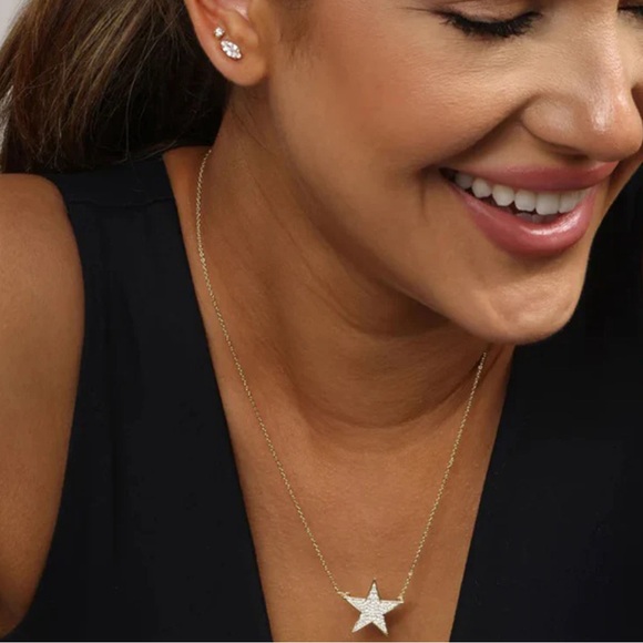 Melinda Maria You’re My Shining Star Gold Pave’ Necklace - 15” - Picture 2 of 4